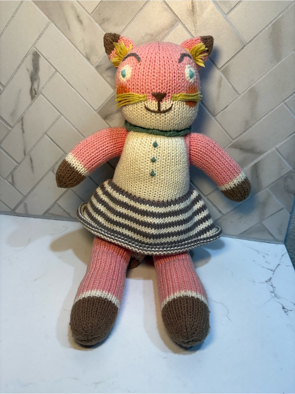 Blabla Kids "Suzette the Fox" Hand-Knit Plush Doll - 14"